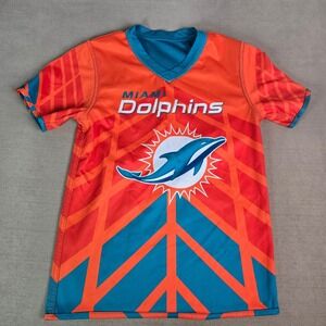 Miami Dolphins NFL Reversible Flag‎ Football Youth Jersey Orange Teal